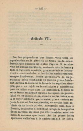 Artículo VII