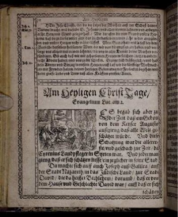 Am Heyligen ChristTage/ Evangelium Luc. am 2.