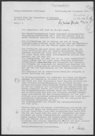 Tuningen: Inspektionsbericht 1957
