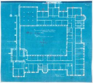 Benediktinerabtei St. Mauritius, Clerf (Clervaux): Grundriss des ersten Obergeschosses 1:100