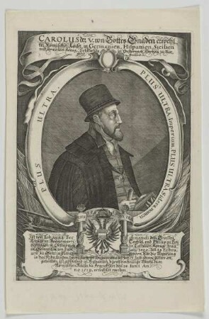 Bildnis des Carolus der V., Kaiser des Römisch-Deutschen Reiches