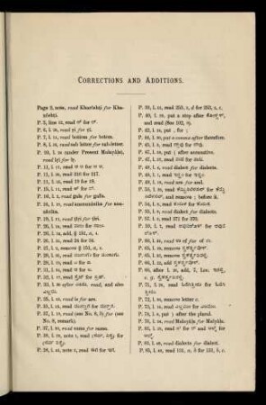 Corrections and Additions