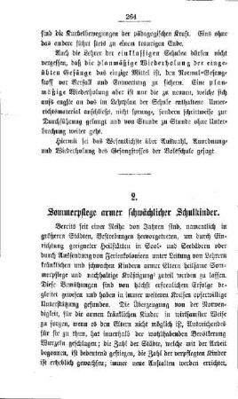 Sommerpflege armer schwächlicher Schulkinder