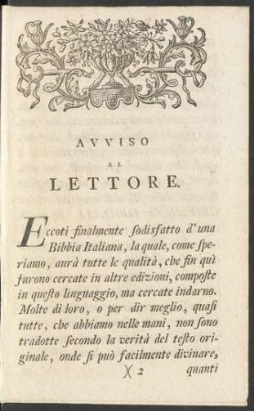 Avviso Al Lettore