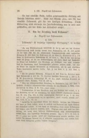 II. Von der Berufung durch Testament.