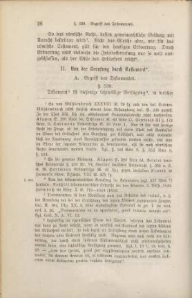 II. Von der Berufung durch Testament.