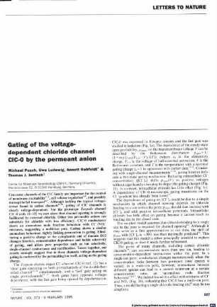 Gating of the voltage-dependent chloride channel ClC-0 by the permeant anion