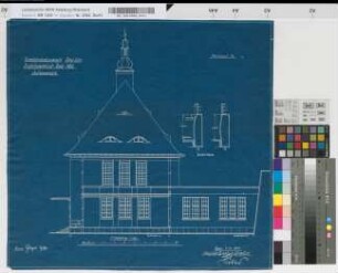 Empfangsgebäude [Bahnhof] Steele-West, DeckBlatt~7d: Seitenansicht, M.~1:50 Hge, Sknr.: 1, Fanr.: 13, Bunr.: 13