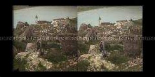 Blick von der Burgruine auf Dürnstein