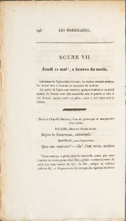 Scene VII. Jeudi 12 mai, 6 heures du matin