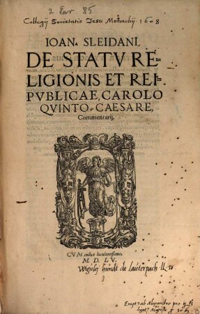 De statv religionis et reipvblicae Carolo Qvinto, caesare, commentarii