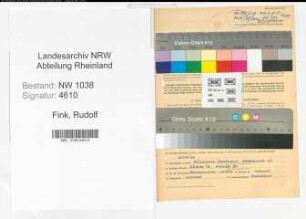 Entnazifizierung Rudolf Fink , geb. 21.01.1906 (Ingenieur)