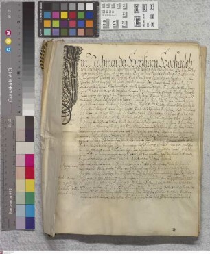 Hirschhorn: Notariatsinstrument über Verhandlungen in Sachen Hirschhorn gegen Hirschhorn