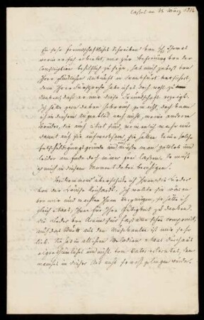 Brief von Wilhelm Grimm an Ludovika Katharina Maria von des Bordes