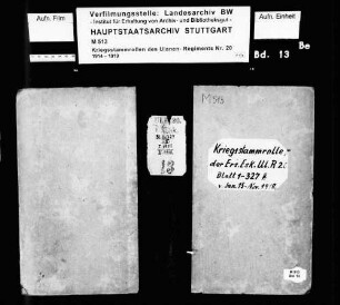 Kriegsstammrolle der Ersatz-Eskadron