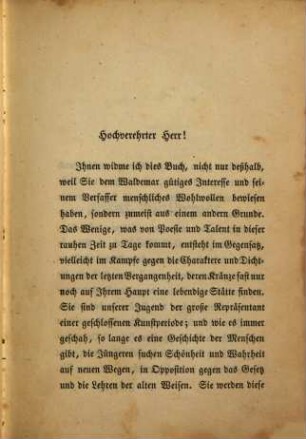 Dramatische Werke, 3. Graf Waldemar