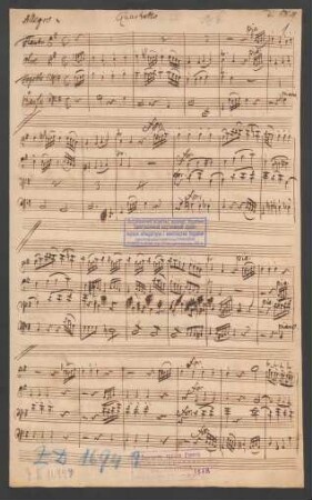 Quartette; fl, ob, fag, b; G-Dur