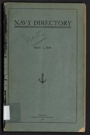 Navy Directory - Officers of the United States Navy and Marine Corps, May 1, 1924.