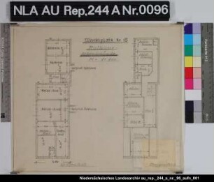 Grundriss des Nebengebäudes zum Haus Marktplatz 15, Aurich (Nebengebäude des Rathauses)