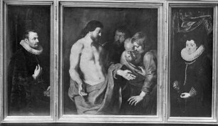 Rockox Triptychon mit der Darstellung des ungläubigen Thomas und dem Stifterehepaar