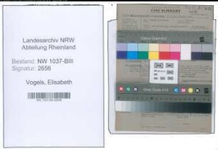 Entnazifizierung Elisabeth Vogels , geb. 24.09.1904 (Lehrerin)