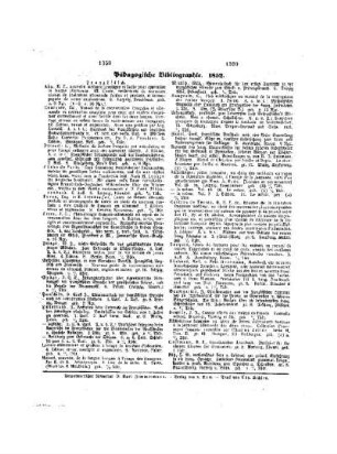 Pädagogische Bibliographie : 1852