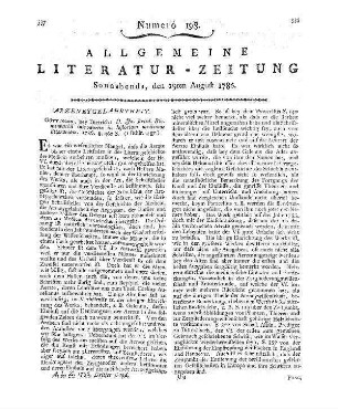 Blumenbach, J. F.: Introductio in historiam medicinae litterariam. Göttingen: Dieterich 1786