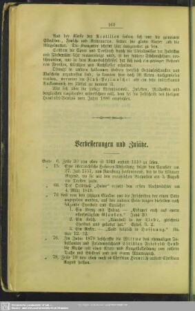 Verbesserungen und Zusätze