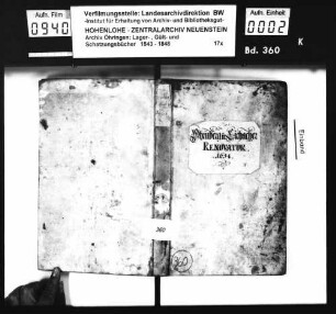 Lager- und Gültbuch über Ohrnberg und Eichach.
