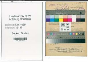 Entnazifizierung Gustav Becker , geb. 13.12.1900 (Steiger)