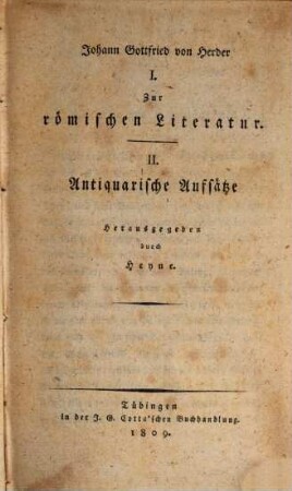 Zur römischen Literatur