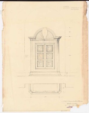 Schloss Posen, Posen Umbau: Schrank im Flur 1.OG 1:10