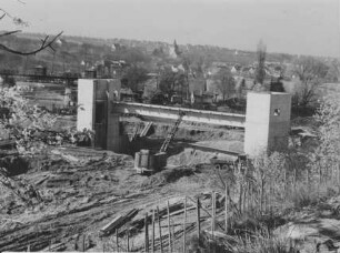 Baustelle Hochwassersperrtor Beihingen