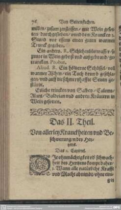 Das 11. Theil. Von allerley Kranckheiten und Beschwerungen des Herzens