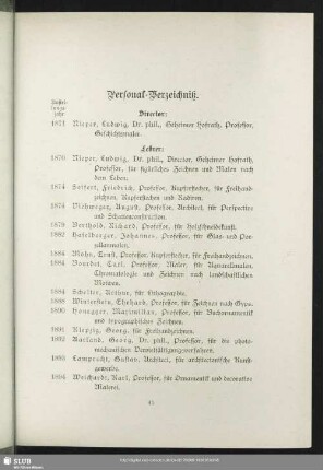 Personal-Verzeichniß