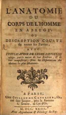 L' anatomie du corps de l'homme