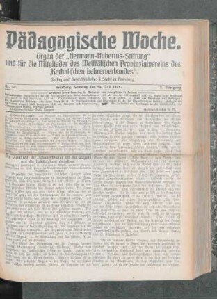 ¬Die¬ Gefahren der Schundliteratur für die Jugend und die Bekämpfung derselben : (Schluß)
