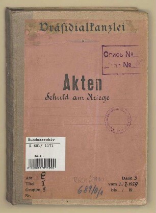 Kriegsschuldfrage: Bd. 3