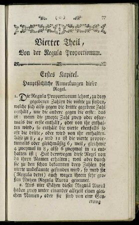 Vierter Theil, Von der Regula Proportionum.