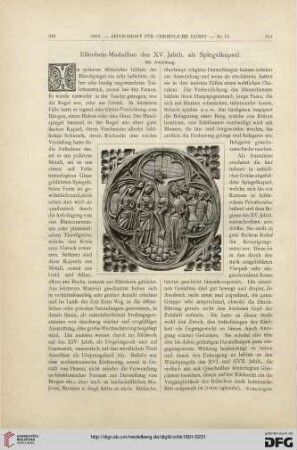 Elfenbein-Medaillon des XV. Jahrh. als Spiegelkapsel