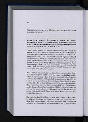 Veröffentlichungen von Mitarbeiterinnen und Mitarbeitern der "Auskunft"