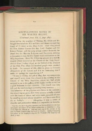 Miscellaneous Notes of Sir Walter Elliot.
