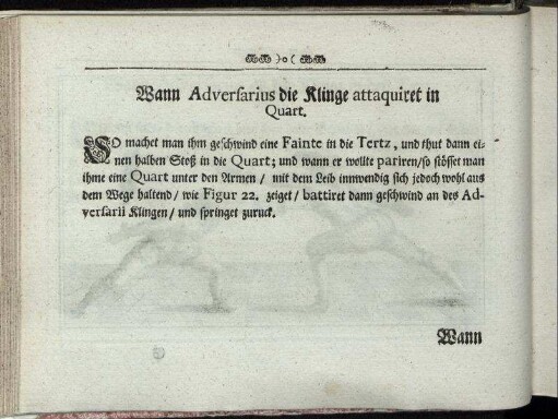 Wann Adversarius die Klinge attaquiret in Quart. [inkl. Abbildung]