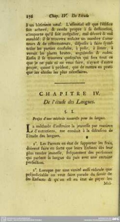 Chapitre IV. De l'étude des Langues