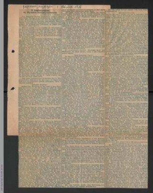Zeitungsartikel zur 27. Generalversammlung des ADF 1913 in Gießen