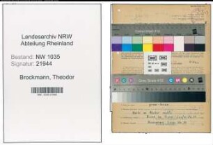 Entnazifizierung Theodor Brockmann , geb. 03.03.1921 (Bergbaubeflissener)