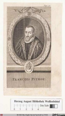 Bildnis François Pithou (lat. Franciscus Pithoeus)