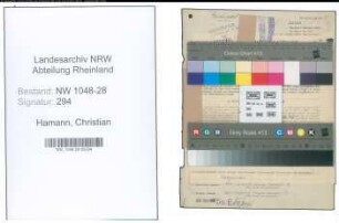 Entnazifizierung Christian Hamann , geb. 06.05.1894 (Postbeamter)