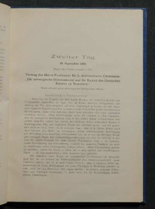 Zweiter Tag. 26. September 1893.