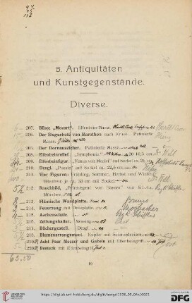 B. Antiquitäten und Kunstgegenstände